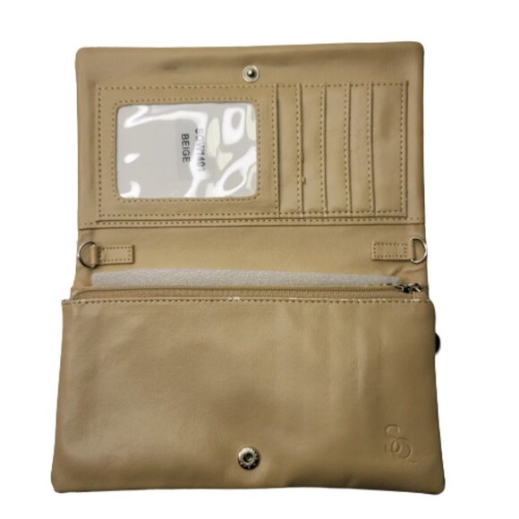 Crossbody Beige Wallet Travel Holiday Wallet - Picture 2 of 13